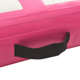 Inflatable Gymnastics Mat with Pump 300x100x20 cm PVC Pink - 45-Degree Angle