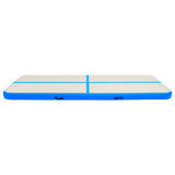 Inflatable Gymnastics Mat with Pump 300x100x20 cm PVC Blue