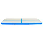 Inflatable Gymnastics Mat with Pump 300x100x20 cm PVC Blue