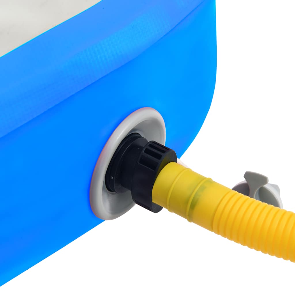 Inflatable Gymnastics Mat with Pump 300x100x20 cm PVC Blue