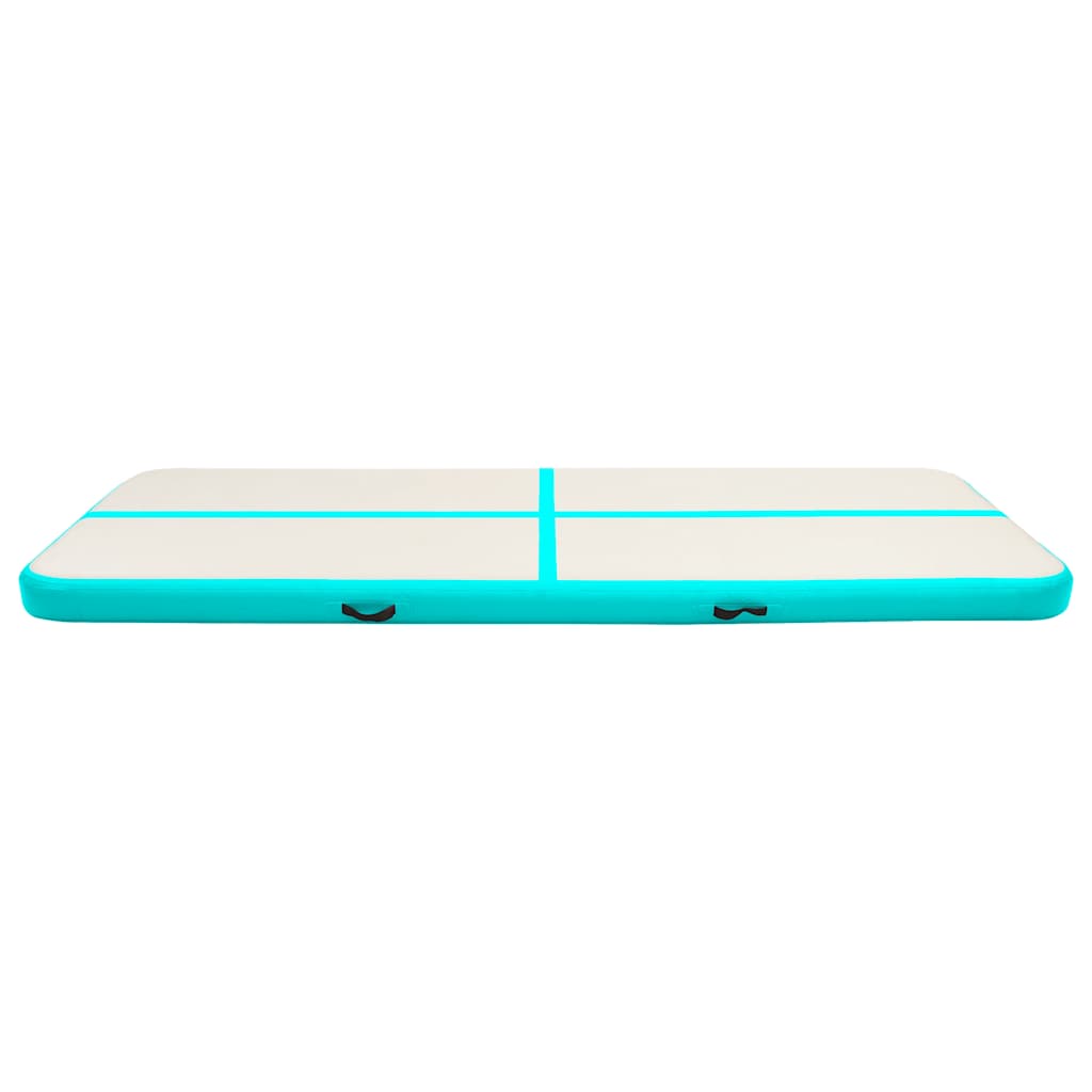 Inflatable Gymnastics Mat with Pump 300x100x20 cm PVC Green