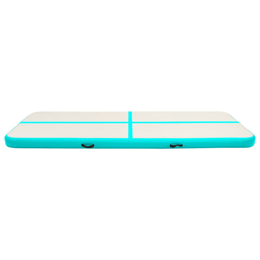 Inflatable Gymnastics Mat with Pump 300x100x20 cm PVC Green