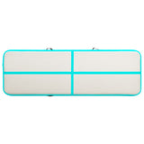 Inflatable Gymnastics Mat with Pump 300x100x20 cm PVC Green - Top-Down View