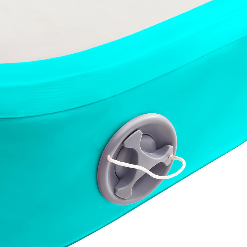 Inflatable Gymnastics Mat with Pump 300x100x20 cm PVC Green