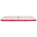 Inflatable Gymnastics Mat with Pump 400x100x20 cm PVC Pink