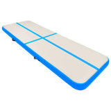 Inflatable Gymnastics Mat with Pump 400x100x20 cm PVC Blue
