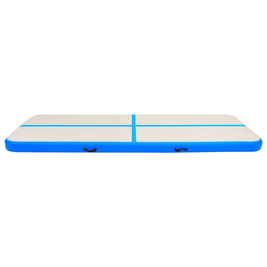 Inflatable Gymnastics Mat with Pump 400x100x20 cm PVC Blue