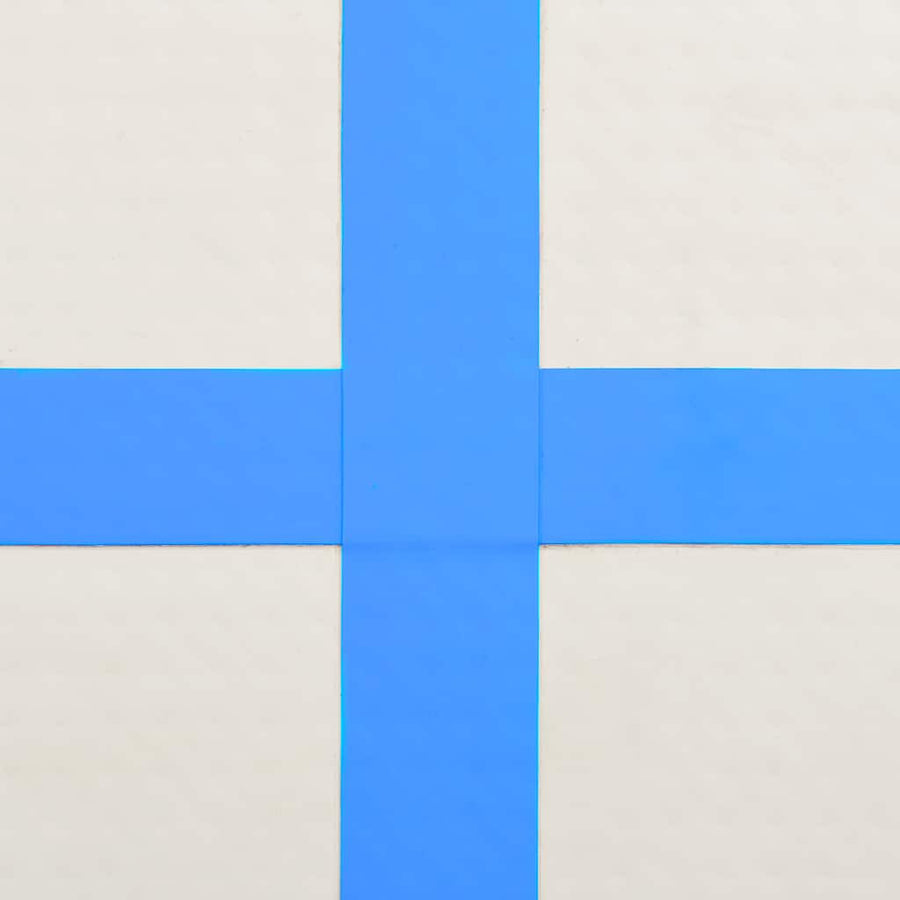 Inflatable Gymnastics Mat with Pump 400x100x20 cm PVC Blue