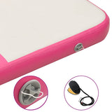 Inflatable Gymnastics Mat with Pump 200x200x10 cm PVC Pink - Rear View