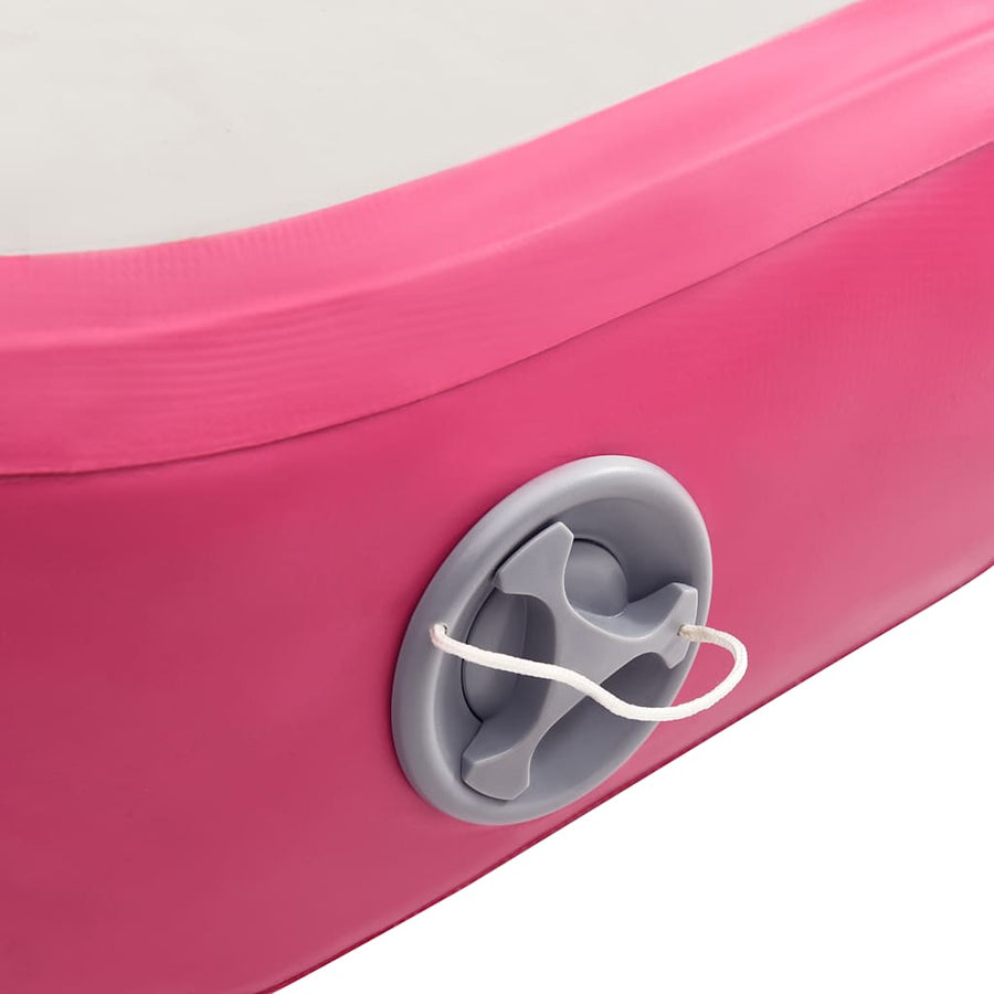 Inflatable Gymnastics Mat with Pump 200x200x10 cm PVC Pink