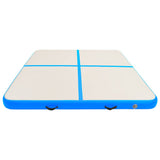 Inflatable Gymnastics Mat with Pump 200x200x10 cm PVC Blue - Side View