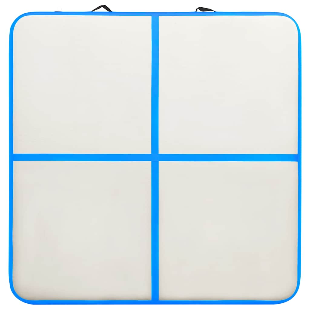 Inflatable Gymnastics Mat with Pump 200x200x10 cm PVC Blue