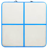 Inflatable Gymnastics Mat with Pump 200x200x10 cm PVC Blue - Top-Down View