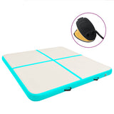 Inflatable Gymnastics Mat with Pump 200x200x10 cm PVC Green