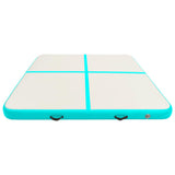 Inflatable Gymnastics Mat with Pump 200x200x10 cm PVC Green - Side View