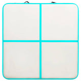 Inflatable Gymnastics Mat with Pump 200x200x20 cm PVC Green