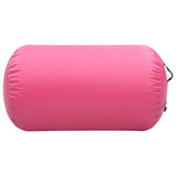 Inflatable Gymnastic Roll with Pump 100x60 cm PVC Pink - Front View