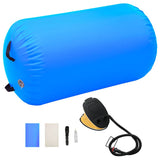 Inflatable Gymnastic Roll with Pump 100x60 cm PVC Blue