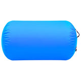Inflatable Gymnastic Roll with Pump 100x60 cm PVC Blue - Front View