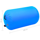 Inflatable Gymnastic Roll with Pump 100x60 cm PVC Blue - Extra Image