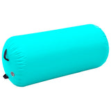 Inflatable Gymnastic Roll with Pump 120x75 cm PVC Green - Front View