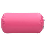 Inflatable Gymnastic Roll with Pump 120x90 cm PVC Pink - Side View