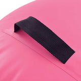 Inflatable Gymnastic Roll with Pump 120x90 cm PVC Pink - Rear View