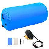 Inflatable Gymnastic Roll with Pump 120x90 cm PVC Blue