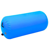 Inflatable Gymnastic Roll with Pump 120x90 cm PVC Blue - Front View