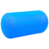 Inflatable Gymnastic Roll with Pump 120x90 cm PVC Blue - 45-Degree Angle