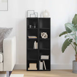 CD Cabinets 2 pcs Black 21x16x93.5 cm Engineered Wood - Side View