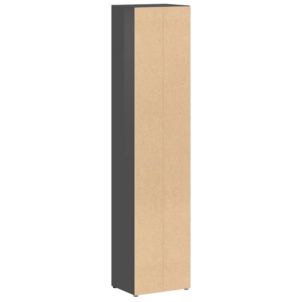 CD Cabinets 2 pcs High Gloss Grey 21x16x93.5 cm Engineered Wood