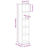 CD Cabinets 2 pcs High Gloss Grey 21x16x93.5 cm Engineered Wood