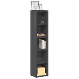 CD Cabinets 2 pcs High Gloss Grey 21x16x93.5 cm Engineered Wood