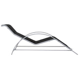 Sun Loungers 2 pcs with Table Aluminium Black - 45-Degree Angle
