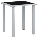 Sun Loungers 2 pcs with Table Aluminium Black - Extra Image