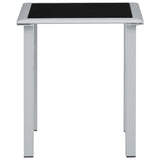 Sun Loungers 2 pcs with Table Aluminium Black