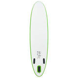 Inflatable Stand Up Paddleboard Set Green and White - Top-Down View