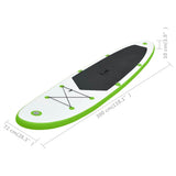 Inflatable Stand Up Paddleboard Set Green and White - Extra Image