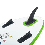 Inflatable Stand Up Paddleboard Set Green and White - 45-Degree Angle