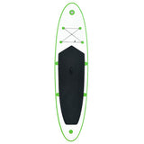 Inflatable Stand Up Paddle Board Set Green and White - Top-Down View