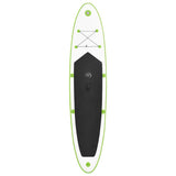 Inflatable Stand Up Paddleboard with Sail Set Green and White - Rear View