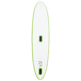 Inflatable Stand Up Paddleboard with Sail Set Green and White - Close-Up Angle