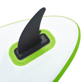 Inflatable Stand Up Paddleboard with Sail Set Green and White - Extra Image