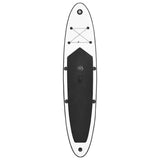 Inflatable Stand Up Paddleboard with Sail Set Black and White - Rear View