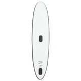 Inflatable Stand Up Paddleboard with Sail Set Black and White - Close-Up Angle