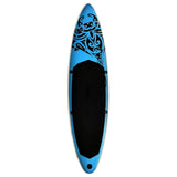 Inflatable Stand Up Paddleboard Set 305x76x15 cm Blue - Top-Down View