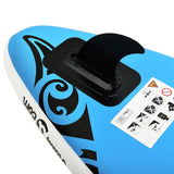 Inflatable Stand Up Paddleboard Set 305x76x15 cm Blue - Close-Up Angle