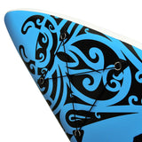 Inflatable Stand Up Paddleboard Set 305x76x15 cm Blue - Low Angle