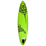 Inflatable Stand Up Paddleboard Set 305x76x15 cm Green - Top-Down View
